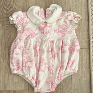 Ruth and Ralph Pink and White Bunny Bubble Baby Girl Easter